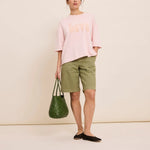 FIVE Love Sweatshirt in Baby Pink