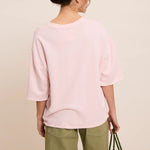 FIVE Love Sweatshirt in Baby Pink