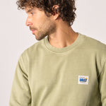 BILLYBELT Organic Cotton Vintage Sweatshirt in Olive Green