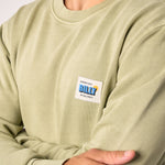 BILLYBELT Organic Cotton Vintage Sweatshirt in Olive Green