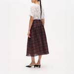 BAUM UND PFERDGARTEN Sabela Skirt in Dark Red Check