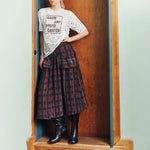 BAUM UND PFERDGARTEN Sabela Skirt in Dark Red Check