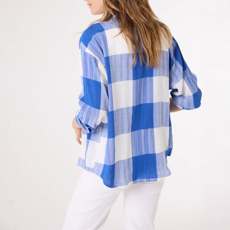 SACRECOEUR Elisa Shirt in Blue Check