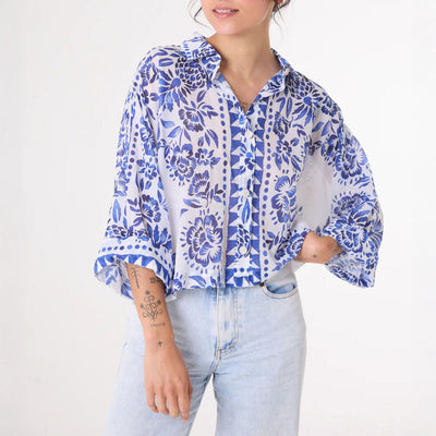 SACRECOEUR Laelia Shirt in Blue Mix