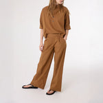 SACRECOEUR Jodie Boxy Shirt in Brown
