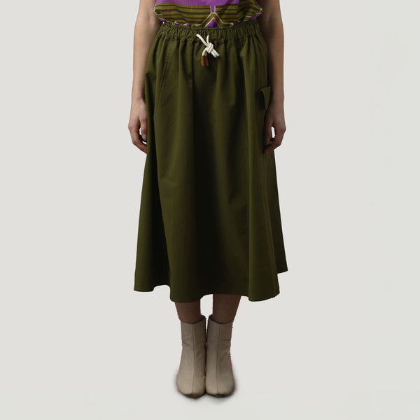 ORFEO Sadie Cargo Skirt in Khaki
