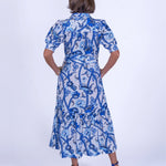 NEW DAY ORIGINALS Safari Shirt Dress in Blue/White