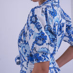 NEW DAY ORIGINALS Safari Shirt Dress in Blue/White