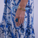 NEW DAY ORIGINALS Safari Shirt Dress in Blue/White
