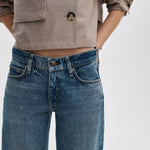 RAG & BONE Saige Full Straight Leg Low Rise Jeans in Echo