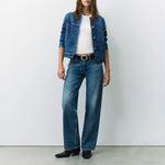 RAG & BONE Saige Full Straight Leg Low Rise Jeans in Echo