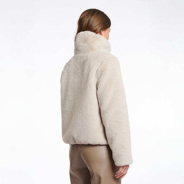 RINO & PELLE Sallie Faux Fur Jacket in Birch