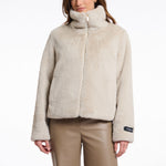 RINO & PELLE Sallie Faux Fur Jacket in Birch