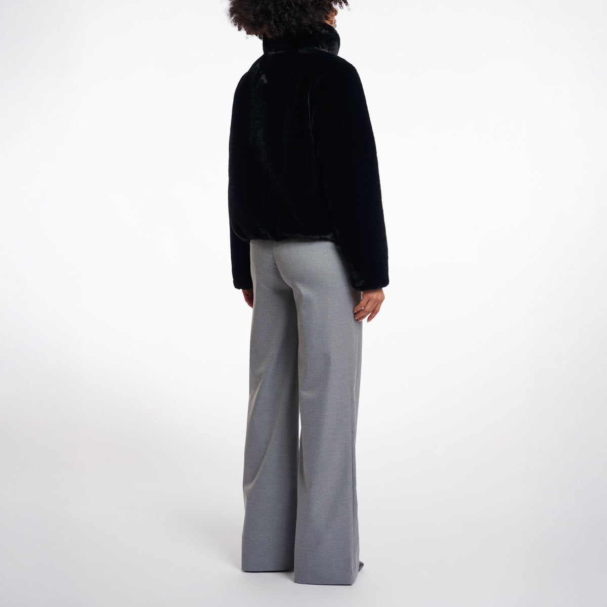 RINO & PELLE Sallie Faux Fur Jacket in Black