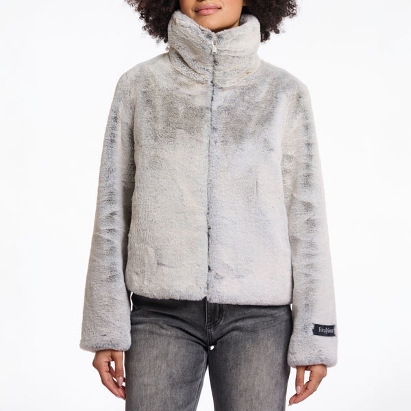 RINO & PELLE Sallie Faux Fur Jacket in Natural Degrade