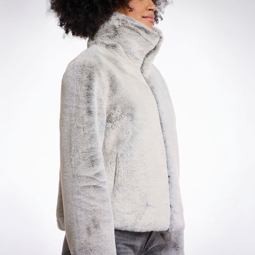RINO & PELLE Sallie Faux Fur Jacket in Natural Degrade