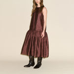 SAMDI Drew Drop Waist Dress in Chocolate