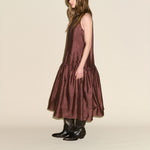 SAMDI Drew Drop Waist Dress in Chocolate