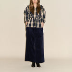 SAMDI Beatrice Ruffle Blouse in Check