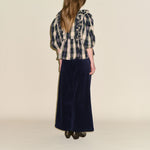 SAMDI Beatrice Ruffle Blouse in Check