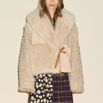 SAMDI Josephine Faux Fur Jacket in Oat