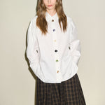 SAMDI Bex Cotton Shirt in White