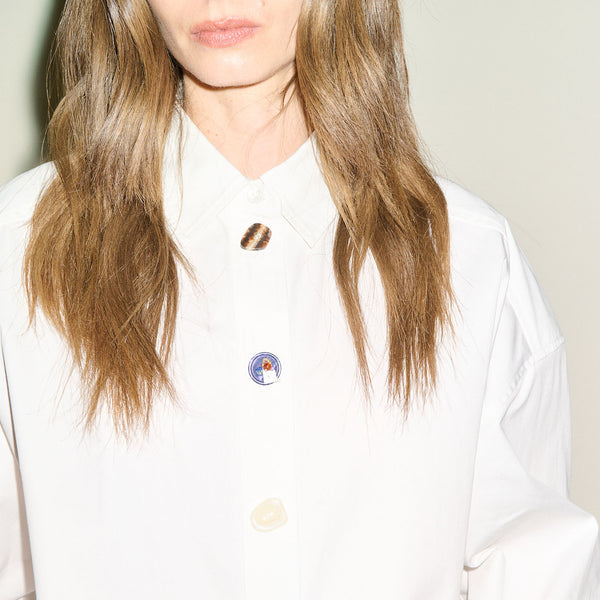 SAMDI Bex Cotton Shirt in White