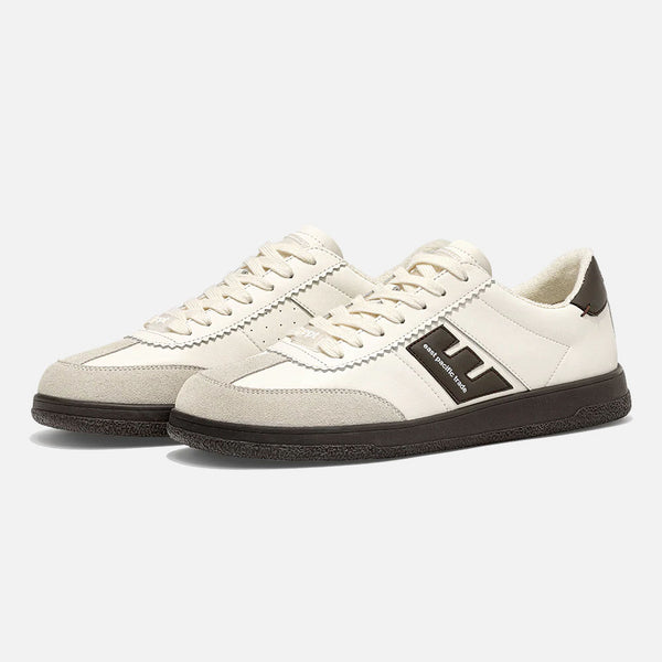 EAST PACIFIC TRADE Santos Trainers in Off White/Grey/Brown