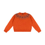 QUINTON & CHADWICK Shaggy Fairisle Jumper in Satsuma