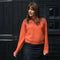 QUINTON & CHADWICK Shaggy Fairisle Jumper in Satsuma