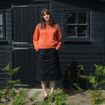 QUINTON & CHADWICK Shaggy Fairisle Jumper in Satsuma
