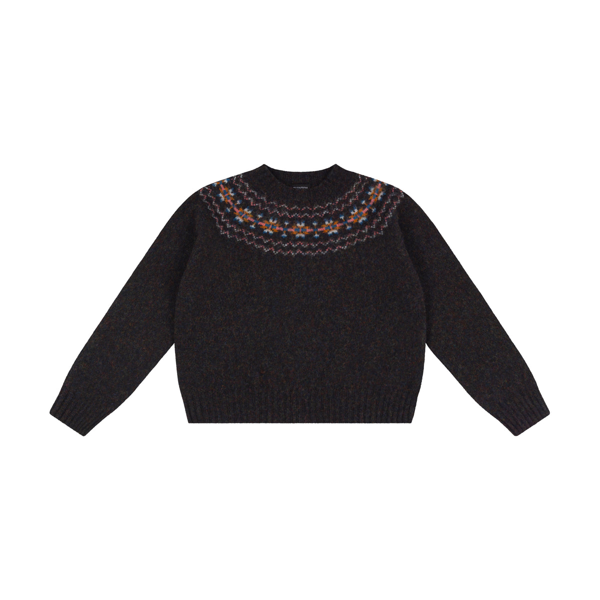 QUINTON & CHADWICK Shaggy Fairisle Jumper in Volcano