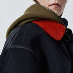 MARFA STANCE Shearling Collar in Bright Red