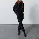 MARFA STANCE Shearling Collar in Bright Red