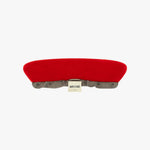 MARFA STANCE Shearling Collar in Bright Red