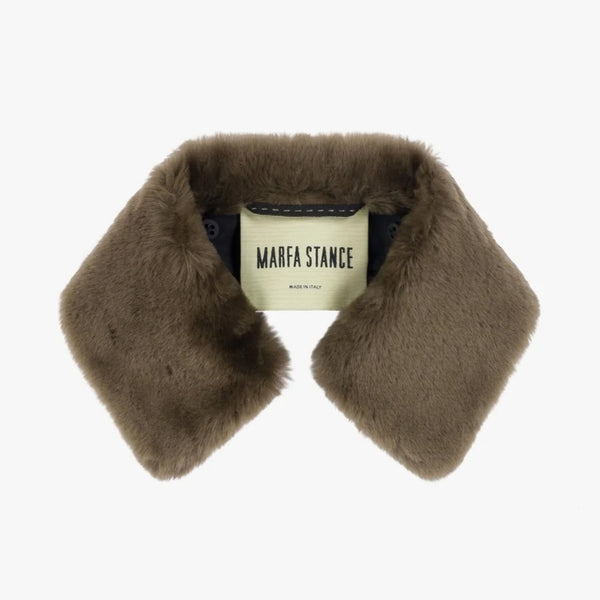 MARFA STANCE Shearling Collar in Olive