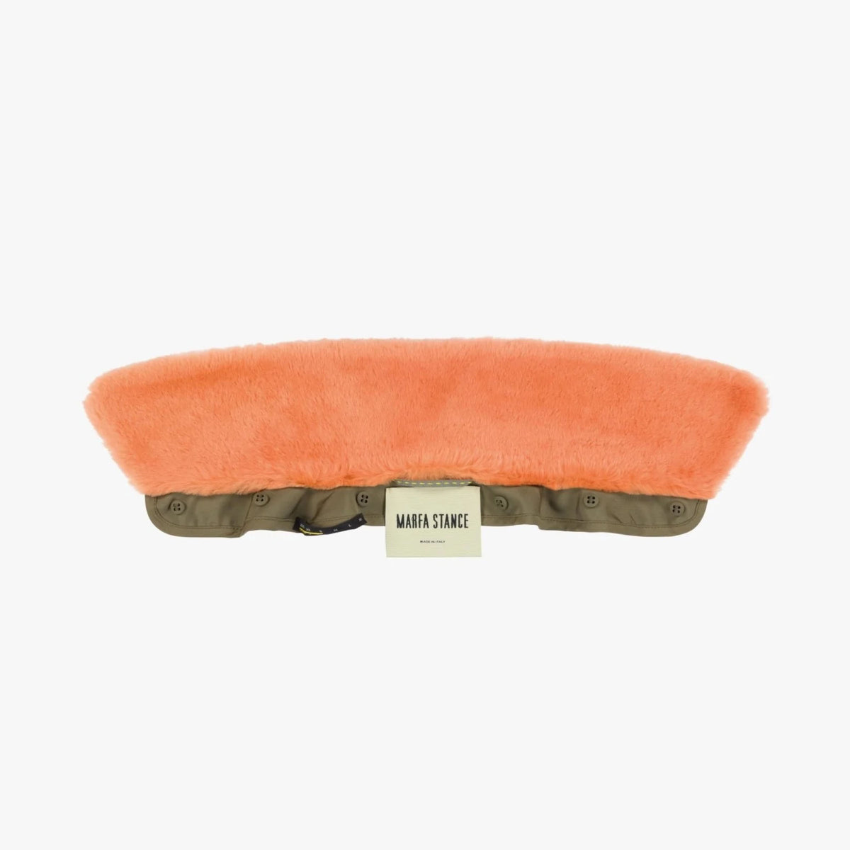 MARFA STANCE Shearling Collar in Bright Orange
