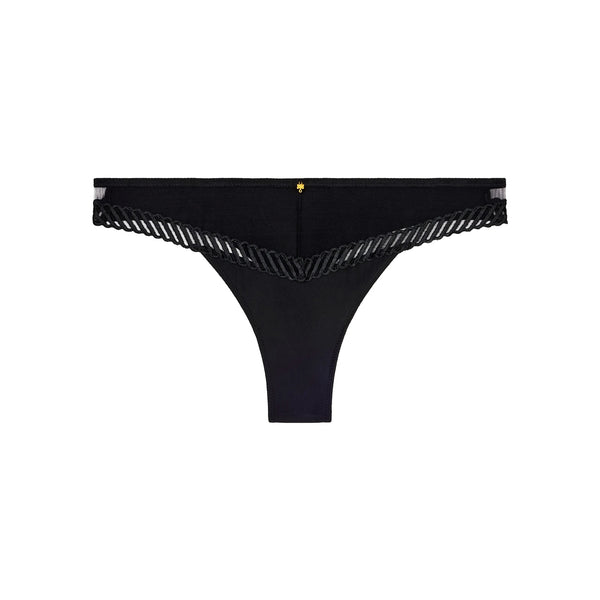 AUBADE Sheer Emotion Tanga in Black