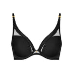 AUBADE Sheer Emotion Underwired Triangle Bra in Black
