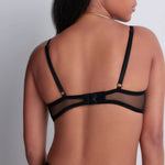 AUBADE Sheer Emotion Underwired Triangle Bra in Black