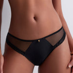 AUBADE Sheer Emotion Brazilian Brief in Black