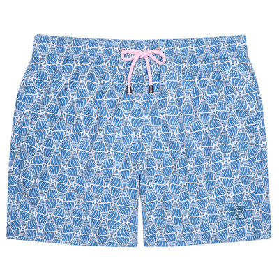 PINK HOUSE MUSTIQUE Shelltop Swim Shorts in Blue