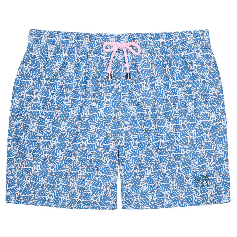 PINK HOUSE MUSTIQUE Shelltop Swim Shorts in Blue