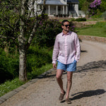 PINK HOUSE MUSTIQUE Shelltop Swim Shorts in Blue