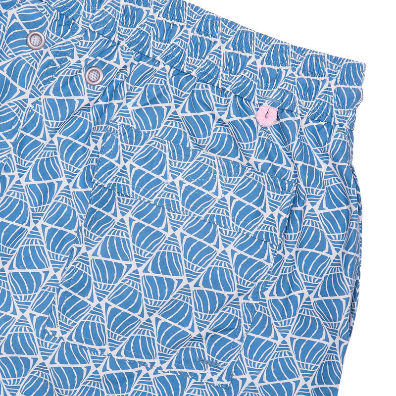 PINK HOUSE MUSTIQUE Shelltop Swim Shorts in Blue