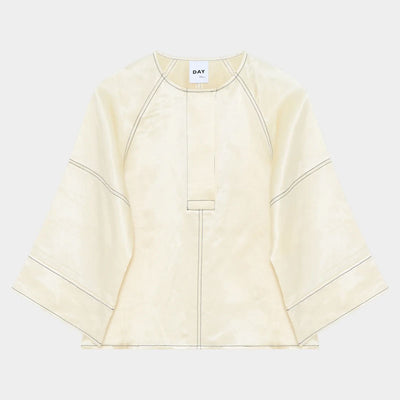 DAY BIRGER ET MIKKELSEN Sia High Shine Blend Blouse in Cloud Cream