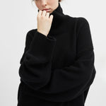 SKALL Silene T-neck Jumper in Black