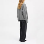 SKALL Silene T-neck Jumper in Grey Melange