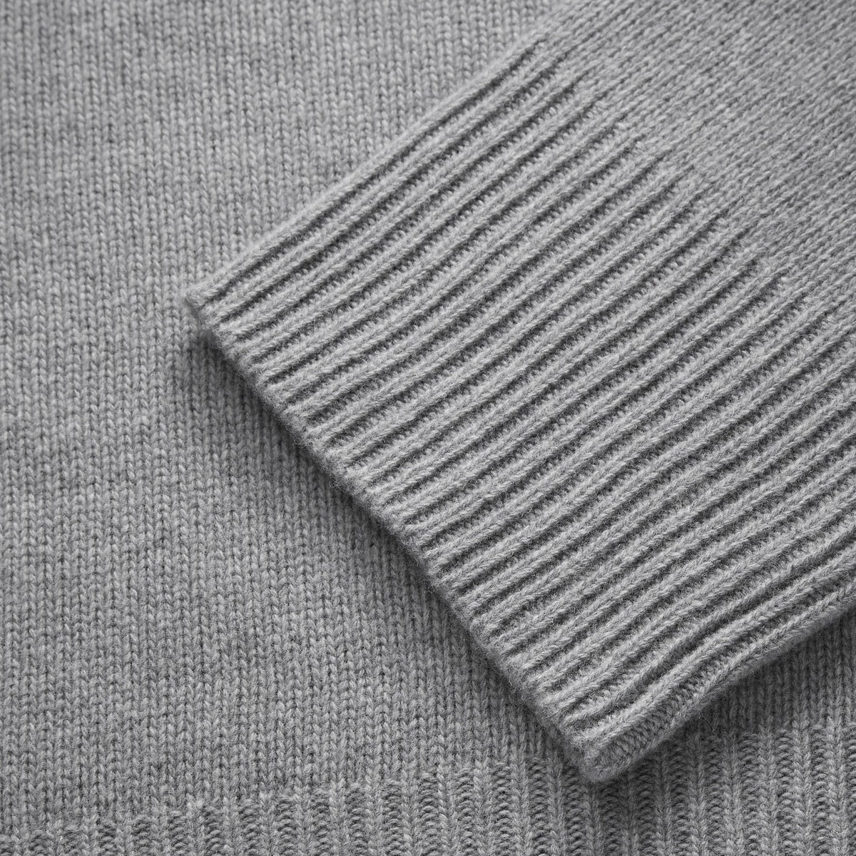 SKALL Silene T-neck Jumper in Grey Melange