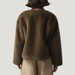 ORFEO Sissi Faux Fur Jacket in Chocolate